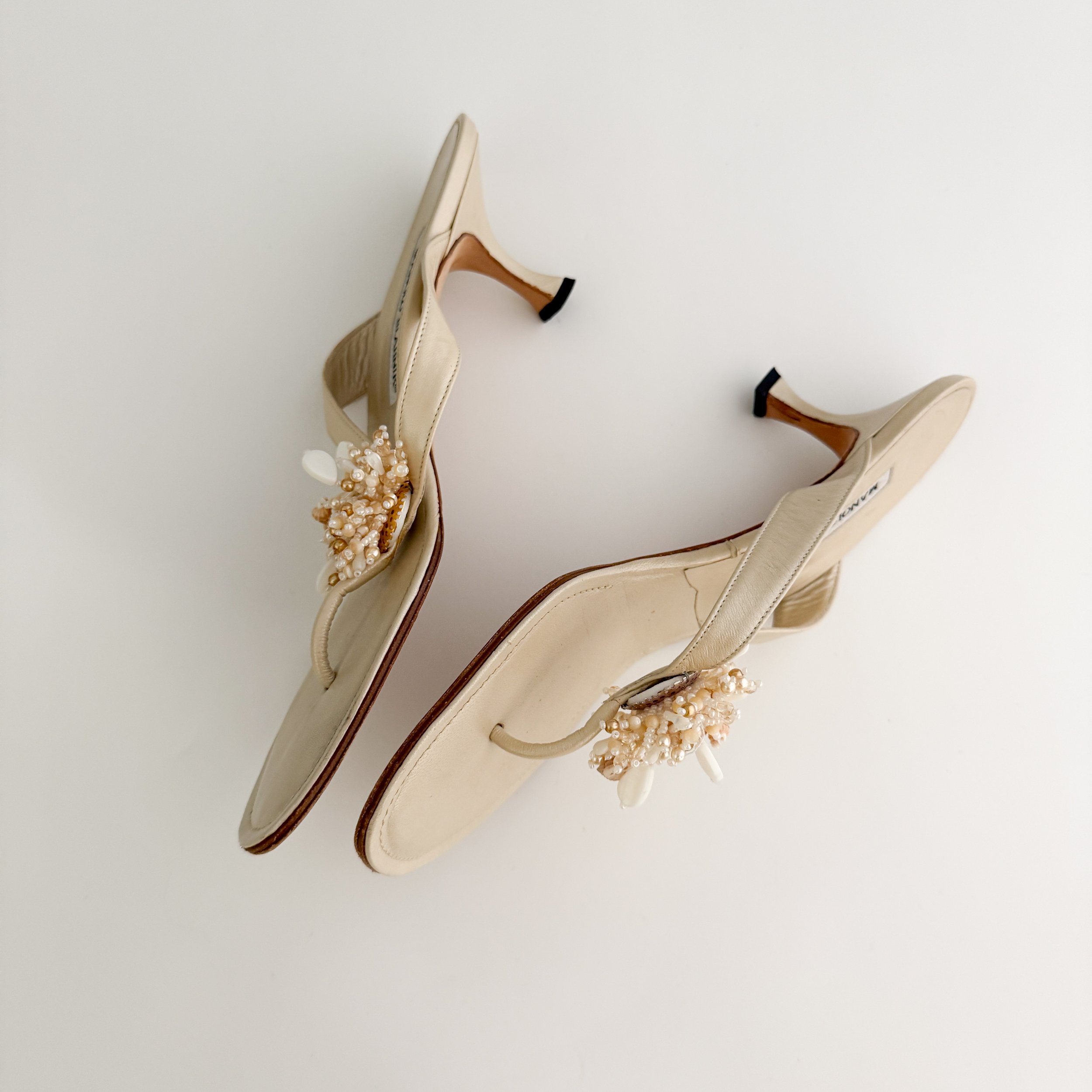 RARE Christian Dior Vintage Coveted Sleek Beige Leather & Silk